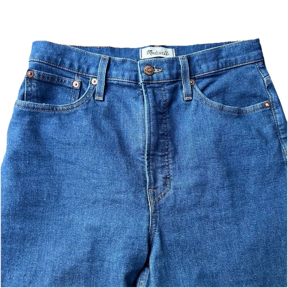 Madewell The Perfect Vintage Wide Leg Blue Denim Jeans Pants Women's 28T (28x34) - Picture 4 of 12